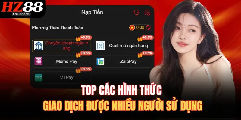 Top các hình thức giao dịch được nhiều người sử dụng